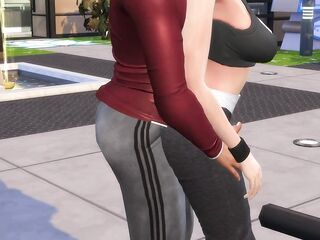 I screwed the sexiest beauty in the gym, Sims4.