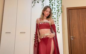 Red Veil Pixie Harem Whisper - Graceful Strip to Doggy Ecstasy