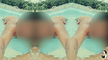 Suellen Santos - Miss beauty award winner was in the pool and got horny