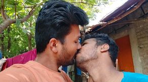 Indian Gay Funny Moment - My boyfriend was sucking my penis when someone came and we ran away.