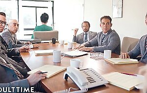 ADULT TIME - Big Tit MILFs Reagan Foxx & Brandi Love Fuck In The Boardroom! FULL SCENE