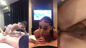 ninfetinha trans sendo fodida + consolo
