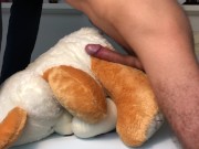 Amateur Guy Moaning Dirty Talk While Humping TeddyBear - 4K