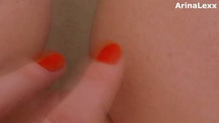 horny babe relaxing in foam bath.Underwater pussy play.