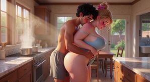 Secret Passion Between Stepmom and Stepson Turns into Daily Encounters in Family Home (AI generated)