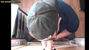 Gloryhole amateur moustache giving head