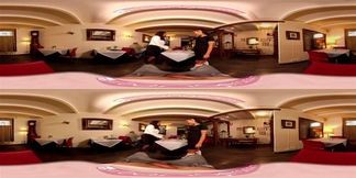 VR Bangers Public Sex with Two Babes in Caffe Porn