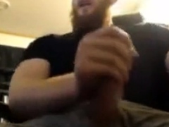 Muscular Ginger Daddy Strokes His Big Cock