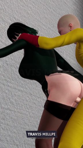 One Punch-man Fubuki and Saitama // Parody