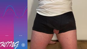 Huge hands free postate orgasm cumshot in underwear