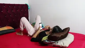 My beautiful brunette roommate friend was on her cell phone &mdash;  I started to tease her little by little until she fell into my seduction and we ended up having a hard time