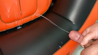 Small Penis Cumming On An Inflatable Boat - Shooting A Load Fetish