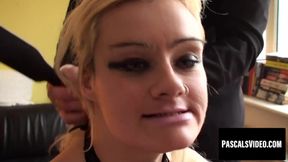 Brit blonde gets dominated and stuffed with big cock