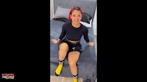 emily sinner - 18 year old goth colombian emo teen first porn video ends in creampie latina casting