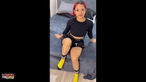 emily sinner - 18 year old goth colombian emo teen first porn video ends in creampie latina casting