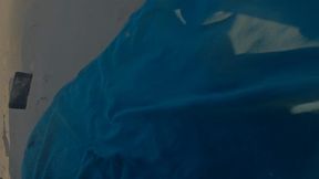 MILF sucks cock and swallows cum on the beach POV