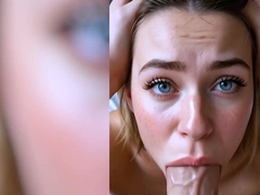 Intense Close-Up BJ from Gorgeous Brunette (AI gen)