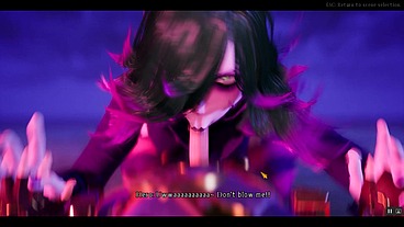 under the witch [PornPlay Hentai SFM] Ep.2 masochist edging mockery and deepthroat