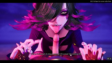 under the witch [PornPlay Hentai SFM] Ep.2 masochist edging mockery and deepthroat
