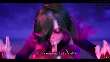 under the witch [PornPlay Hentai SFM] Ep.2 masochist edging mockery and deepthroat