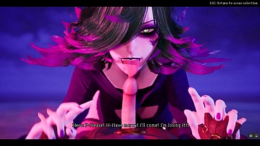 under the witch [PornPlay Hentai SFM] Ep.2 masochist edging mockery and deepthroat