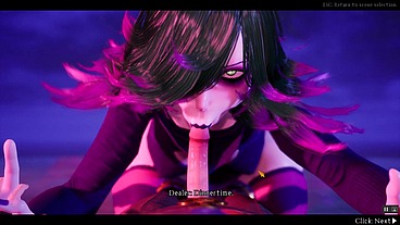 under the witch [PornPlay Hentai SFM] Ep.2 masochist edging mockery and deepthroat