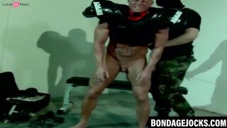 Fitness Freak Catwoman Lifts Weights In Leather Outfit