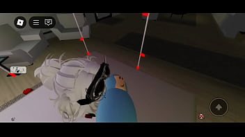 Goth girl gets rough facial cumshot in Roblox