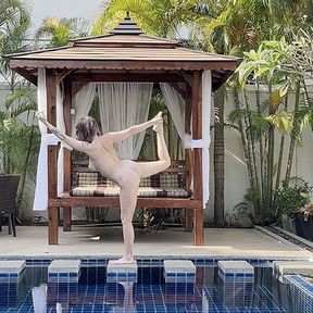 nude yoga: balance practice workout - grey desire