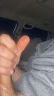 Sneaking off to stroke my cock to some porn in my car