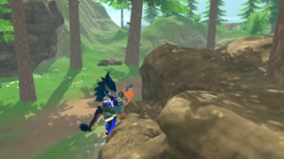 Female protogen gets pounded by big wicker beast out in the woods