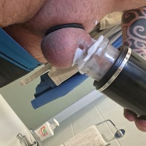 Masturbating