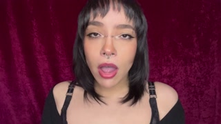 Drooling Long Tongue JOI with Countdown CUM IN MY MOUTH!