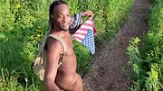 CAUGHT NUDE IN PUBLIC!  BBC gets hard when caught in the park walking nude for all to see!!