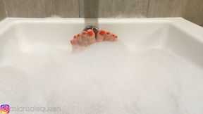 Bubble Bath Foot Tease