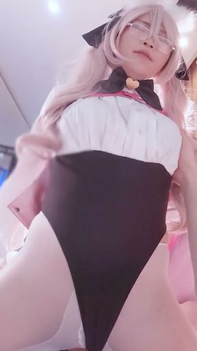 Tamamo Cosplay Sex, FGO Sexy Ladyboy Cosplayer get Fucked, Fate Crossdresser Tgirl trans Hentai 4   Clip 1