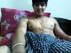 Uncut Indian Hunk Strokes His Big Cock on Webcam