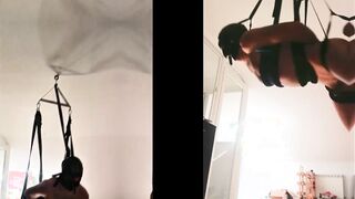 Lil tramp seen from a few angles (restrain bondage suspension)