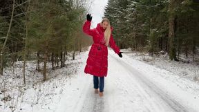 Clear flip flops on ice, snow walk on high heels, sandals on ice, flip flops sliding on ice, slippery shoes