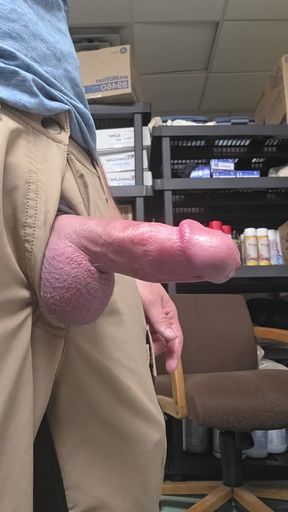 Edging fat mushroom tipped cock