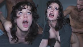 Teenage amateur Mia Stone takes it rough and cums all over her face