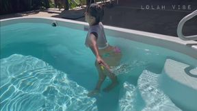fart bubbles in the hostel pool