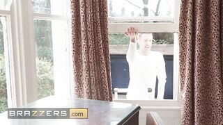 BRAZZERS - Horny Homeowner Kayla Wild Gets Caught Masturbating & Fucked By Two Pervy Window Washers