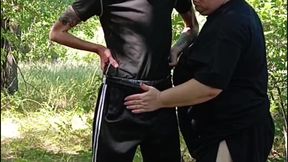 I saw my stepmom in the park and fucked her in the mouth