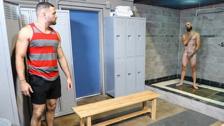 Meet up in the locker room shower for some quick play