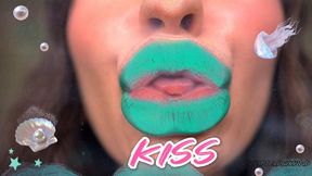 Minty messy deep octopus kisses + spit fetish