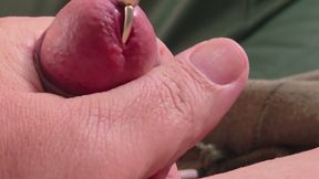 Playing with my Piercing and Cumming Hard