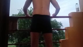 Rain Lovely Weather Naked in Balcony Indian D Si Boy