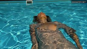 ”Hungarian tight muff on camera by the pool”