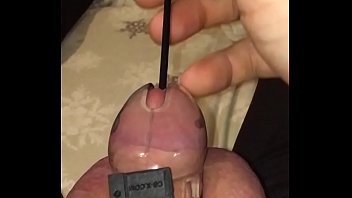 sounding my locked up cocklet